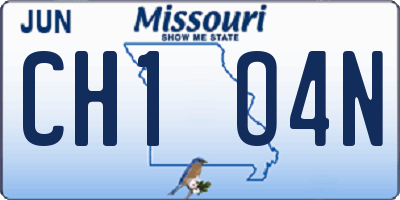 MO license plate CH1O4N