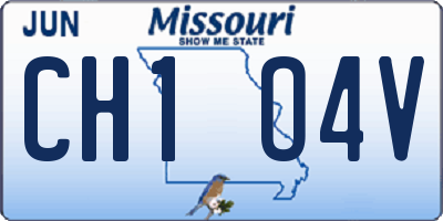 MO license plate CH1O4V