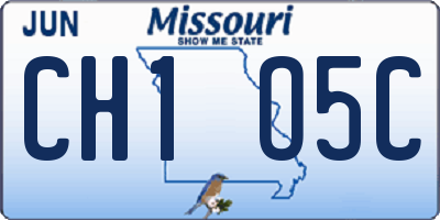 MO license plate CH1O5C