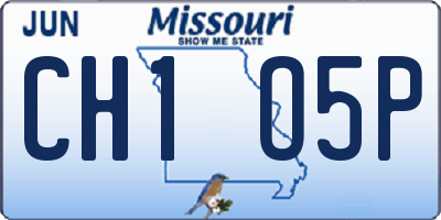 MO license plate CH1O5P
