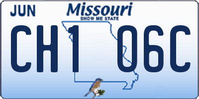 MO license plate CH1O6C