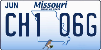 MO license plate CH1O6G