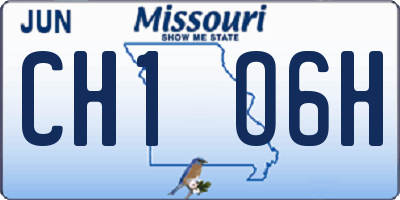 MO license plate CH1O6H