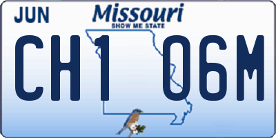 MO license plate CH1O6M