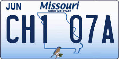 MO license plate CH1O7A