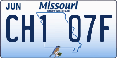 MO license plate CH1O7F