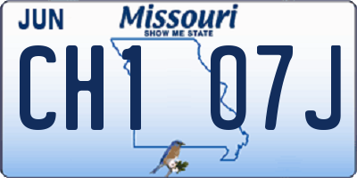 MO license plate CH1O7J
