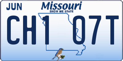 MO license plate CH1O7T