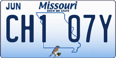 MO license plate CH1O7Y