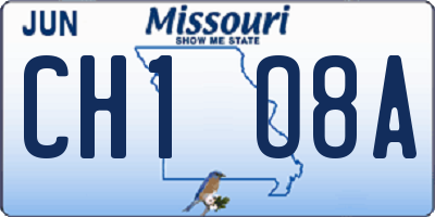 MO license plate CH1O8A