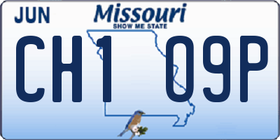 MO license plate CH1O9P