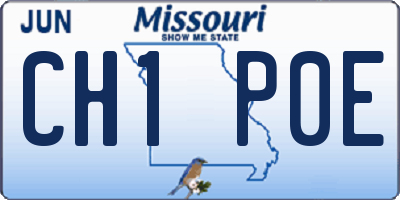 MO license plate CH1P0E