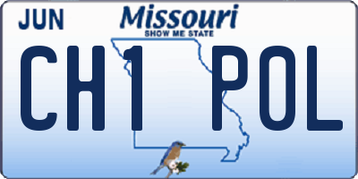 MO license plate CH1P0L
