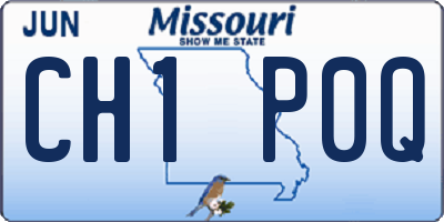 MO license plate CH1P0Q
