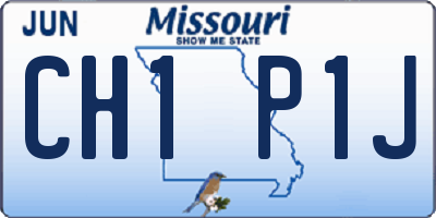 MO license plate CH1P1J