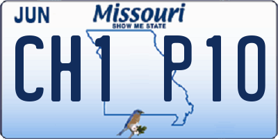 MO license plate CH1P1O