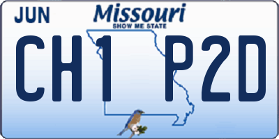 MO license plate CH1P2D