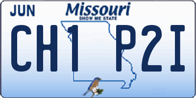 MO license plate CH1P2I
