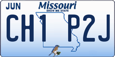 MO license plate CH1P2J