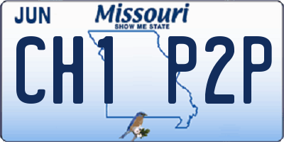 MO license plate CH1P2P