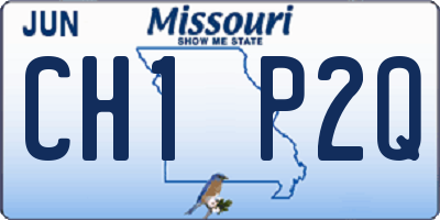 MO license plate CH1P2Q