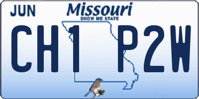 MO license plate CH1P2W