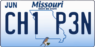 MO license plate CH1P3N
