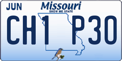 MO license plate CH1P3O