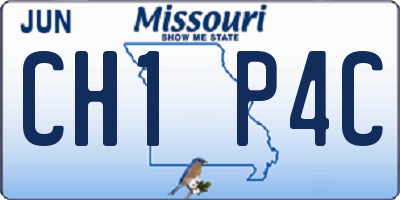 MO license plate CH1P4C