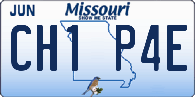 MO license plate CH1P4E