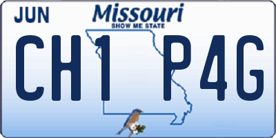 MO license plate CH1P4G