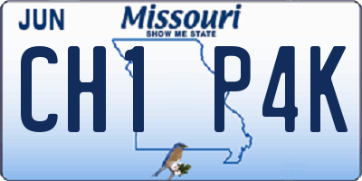 MO license plate CH1P4K