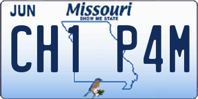 MO license plate CH1P4M