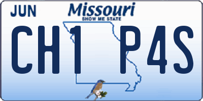 MO license plate CH1P4S