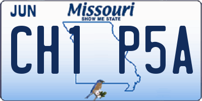 MO license plate CH1P5A