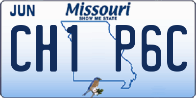 MO license plate CH1P6C
