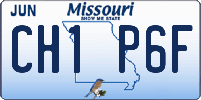 MO license plate CH1P6F