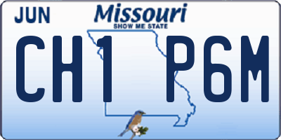 MO license plate CH1P6M