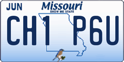 MO license plate CH1P6U