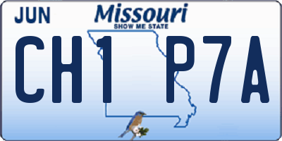 MO license plate CH1P7A