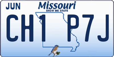 MO license plate CH1P7J