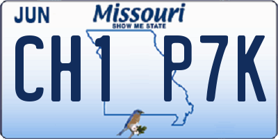 MO license plate CH1P7K