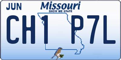 MO license plate CH1P7L