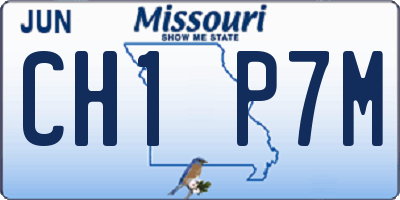 MO license plate CH1P7M