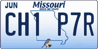 MO license plate CH1P7R