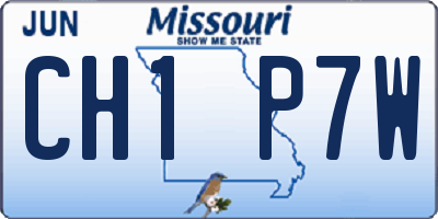 MO license plate CH1P7W