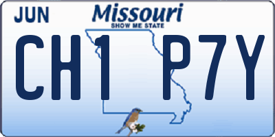 MO license plate CH1P7Y