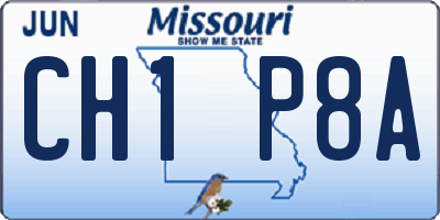 MO license plate CH1P8A