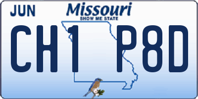 MO license plate CH1P8D
