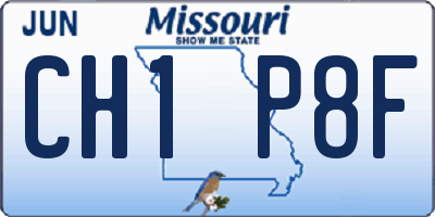 MO license plate CH1P8F
